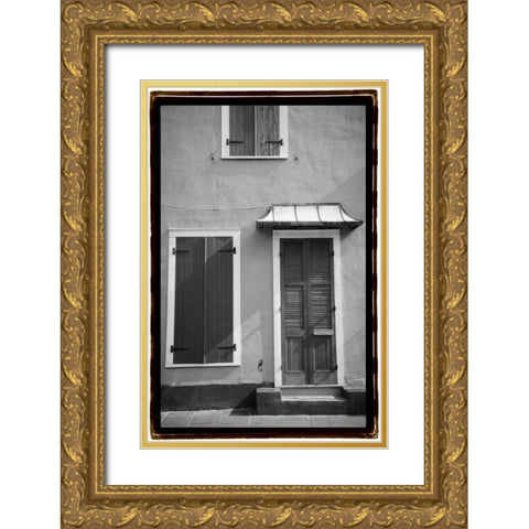 French Quarter Architecture III Gold Ornate Wood Framed Art Print with Double Matting by DeNardo, Laura