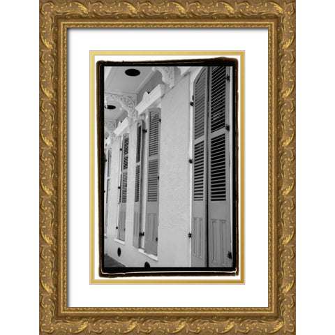 French Quarter Architecture IV Gold Ornate Wood Framed Art Print with Double Matting by DeNardo, Laura