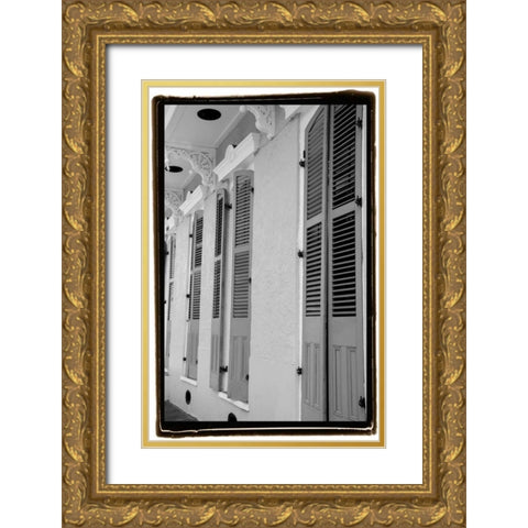 French Quarter Architecture IV Gold Ornate Wood Framed Art Print with Double Matting by DeNardo, Laura