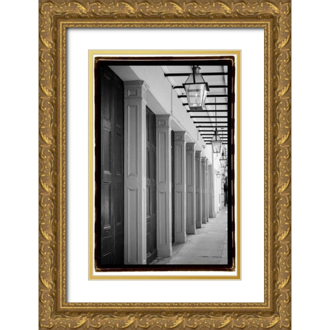 French Quarter Architecture VI Gold Ornate Wood Framed Art Print with Double Matting by DeNardo, Laura