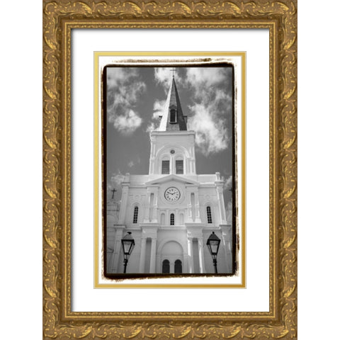 St. Louis Cathedral, Jackson Square I Gold Ornate Wood Framed Art Print with Double Matting by DeNardo, Laura