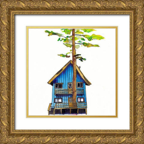 Rad Cabin I Gold Ornate Wood Framed Art Print with Double Matting by McCreery, Paul