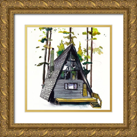 Rad Cabin II Gold Ornate Wood Framed Art Print with Double Matting by McCreery, Paul