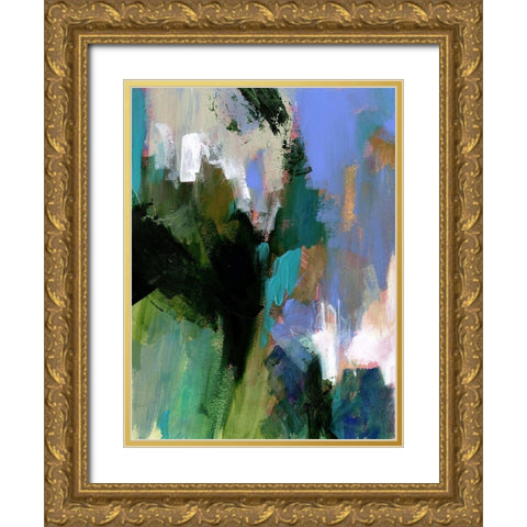 Resurgence I Gold Ornate Wood Framed Art Print with Double Matting by Borges, Victoria