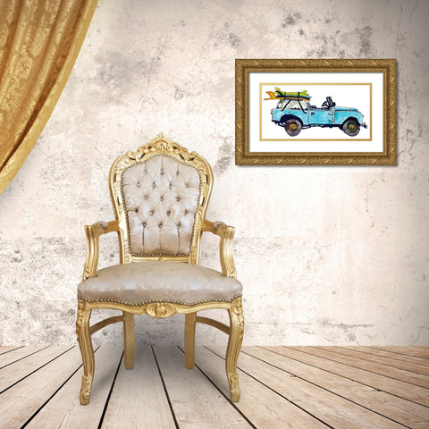 Surf Car III Gold Ornate Wood Framed Art Print with Double Matting by McCreery, Paul
