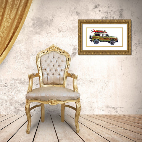 Surf Car VII Gold Ornate Wood Framed Art Print with Double Matting by McCreery, Paul