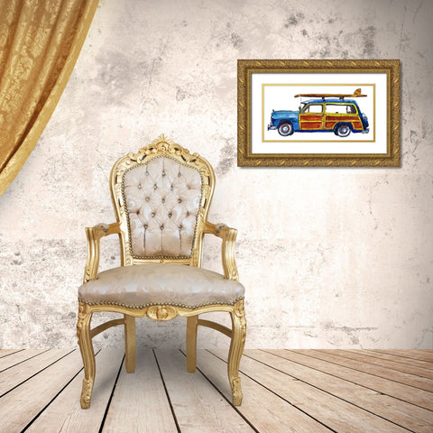 Surf Car IX Gold Ornate Wood Framed Art Print with Double Matting by McCreery, Paul