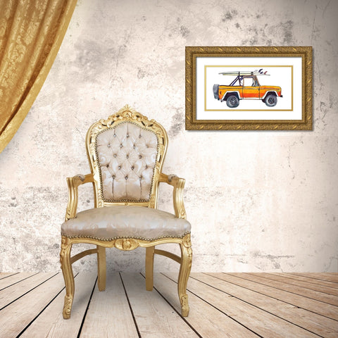Surf Car XIII Gold Ornate Wood Framed Art Print with Double Matting by McCreery, Paul