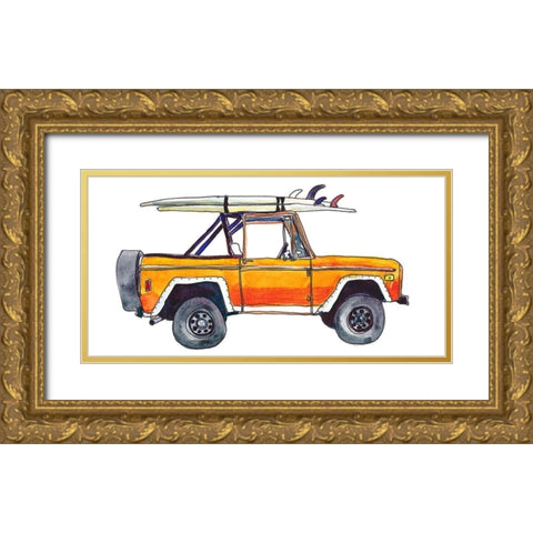 Surf Car XIII Gold Ornate Wood Framed Art Print with Double Matting by McCreery, Paul