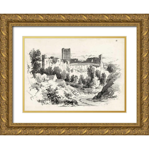 Idyllic Landscape III Gold Ornate Wood Framed Art Print with Double Matting by Harding, J.D.