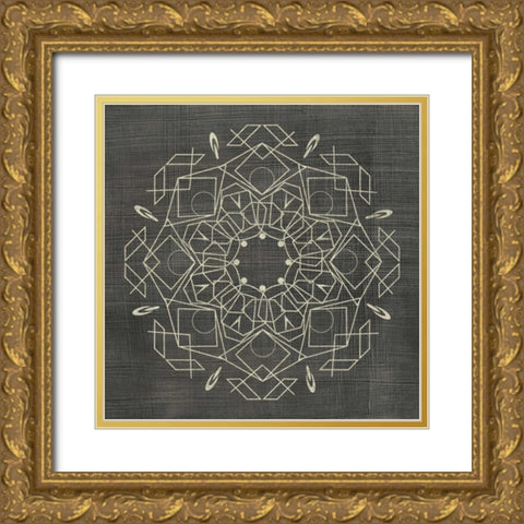 Geometric Tile IV Gold Ornate Wood Framed Art Print with Double Matting by Zarris, Chariklia