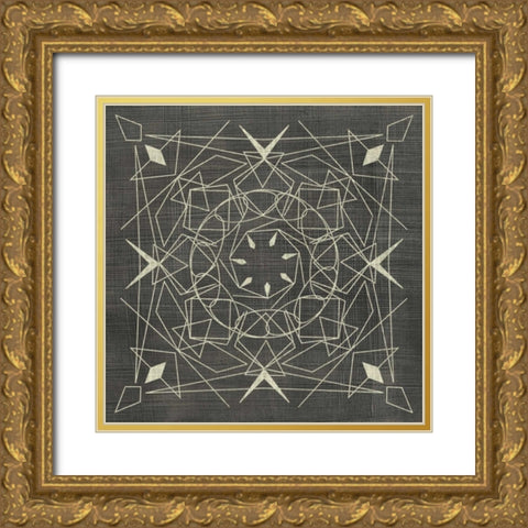 Geometric Tile VIII Gold Ornate Wood Framed Art Print with Double Matting by Zarris, Chariklia