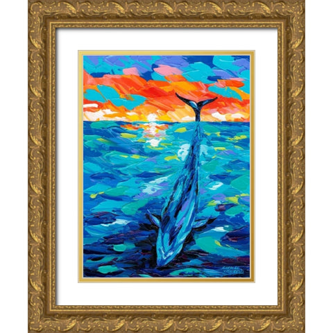 Ocean Friends II Gold Ornate Wood Framed Art Print with Double Matting by Vitaletti, Carolee