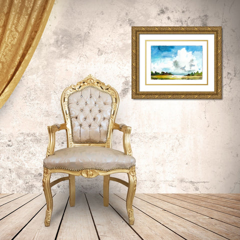 Sky View II Gold Ornate Wood Framed Art Print with Double Matting by McCreery, Paul