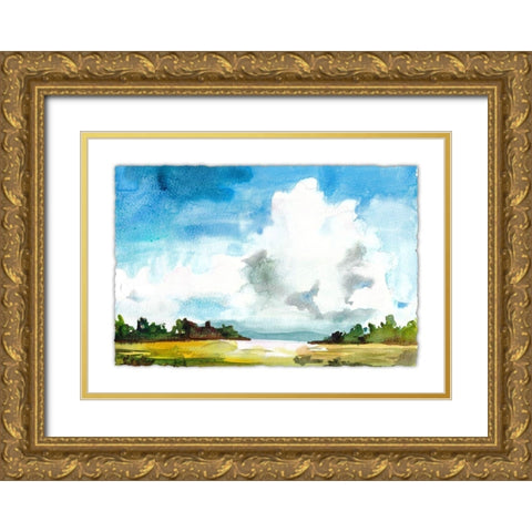 Sky View II Gold Ornate Wood Framed Art Print with Double Matting by McCreery, Paul