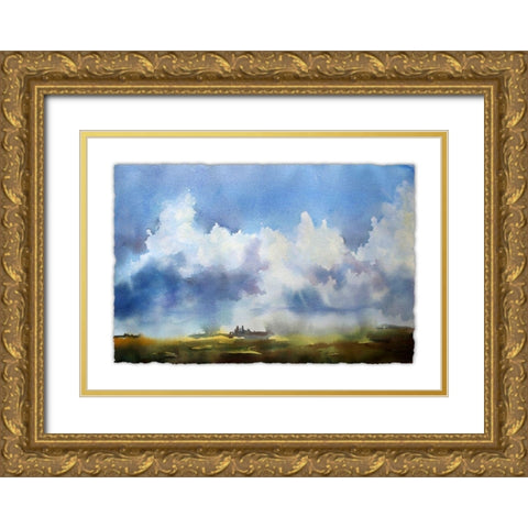 Sky View IV Gold Ornate Wood Framed Art Print with Double Matting by McCreery, Paul