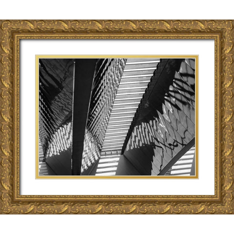 Varied Shapes I Gold Ornate Wood Framed Art Print with Double Matting by Bane, Eva