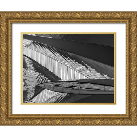 Varied Shapes II Gold Ornate Wood Framed Art Print with Double Matting by Bane, Eva
