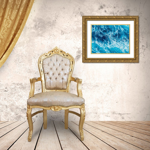 Turbulent Tasman Sea III Gold Ornate Wood Framed Art Print with Double Matting by Bane, Eva