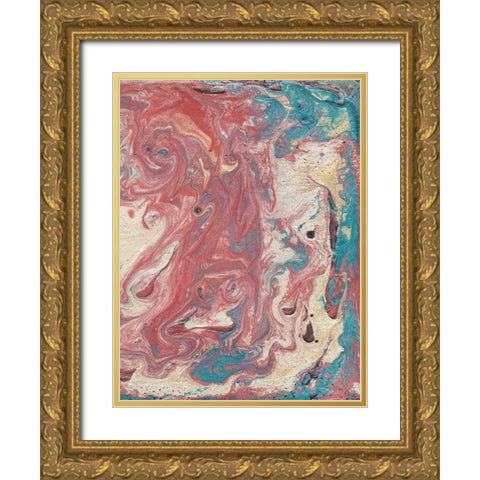 Marbled II Gold Ornate Wood Framed Art Print with Double Matting by Ludwig, Alicia