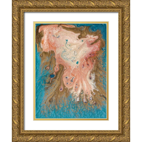 Reef I Gold Ornate Wood Framed Art Print with Double Matting by Ludwig, Alicia