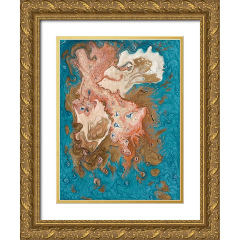 Reef II Gold Ornate Wood Framed Art Print with Double Matting by Ludwig, Alicia