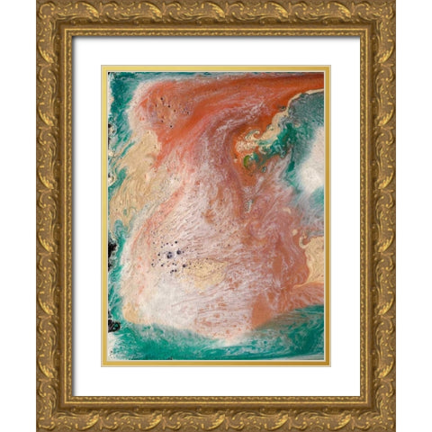 Coralline I Gold Ornate Wood Framed Art Print with Double Matting by Ludwig, Alicia