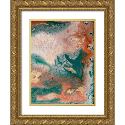 Coralline II Gold Ornate Wood Framed Art Print with Double Matting by Ludwig, Alicia