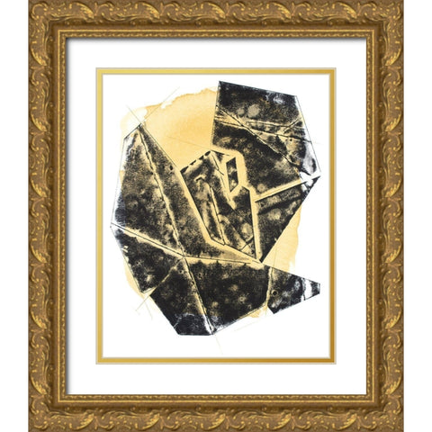 Paloma Abstract I Gold Ornate Wood Framed Art Print with Double Matting by Delamater, Rob