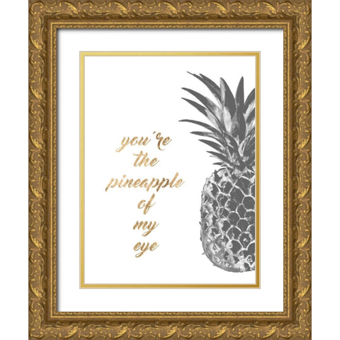 Pineapple Life III Gold Ornate Wood Framed Art Print with Double Matting by Studio W