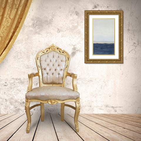 View to the Shore Diptych I Gold Ornate Wood Framed Art Print with Double Matting by Delamater, Rob