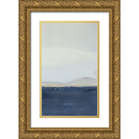 View to the Shore Diptych II Gold Ornate Wood Framed Art Print with Double Matting by Delamater, Rob