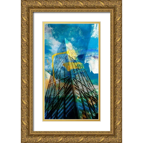 Hancock Building, Chicago Gold Ornate Wood Framed Art Print with Double Matting by Jasper, Sisa