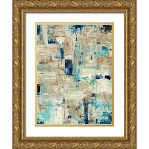 Aqua Separation II Gold Ornate Wood Framed Art Print with Double Matting by OToole, Tim