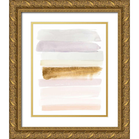 Pastel Sweep I Gold Ornate Wood Framed Art Print with Double Matting by Popp, Grace