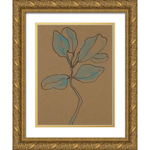 Little Plants of Big Sur I Gold Ornate Wood Framed Art Print with Double Matting by Delamater, Rob