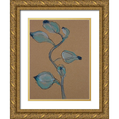 Little Plants of Big Sur VIII Gold Ornate Wood Framed Art Print with Double Matting by Delamater, Rob