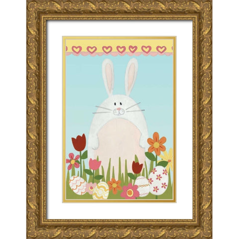 Easter Sweeties II Gold Ornate Wood Framed Art Print with Double Matting by Vess, June Erica