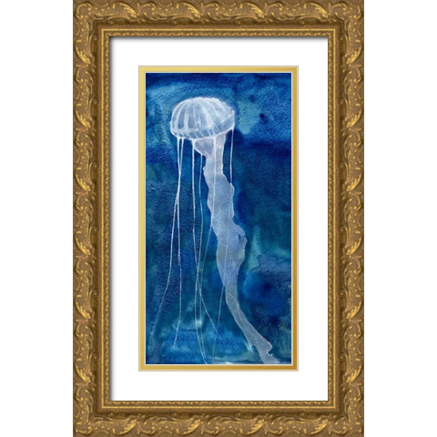 Indigo Nettle II Gold Ornate Wood Framed Art Print with Double Matting by Ludwig, Alicia