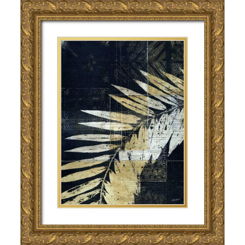 Palm Deco II Gold Ornate Wood Framed Art Print with Double Matting by Butler, John
