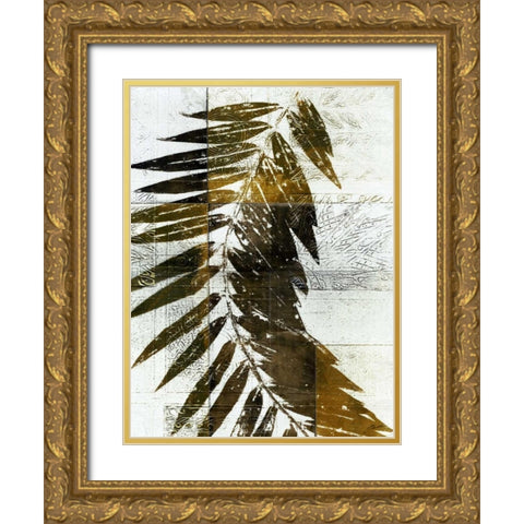 Palm Sienna I Gold Ornate Wood Framed Art Print with Double Matting by Butler, John