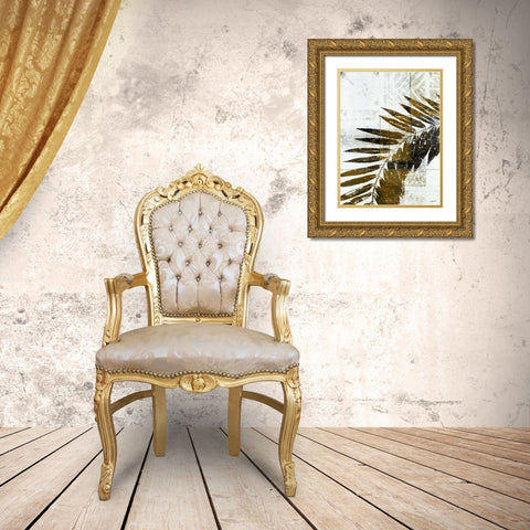 Palm Sienna II Gold Ornate Wood Framed Art Print with Double Matting by Butler, John