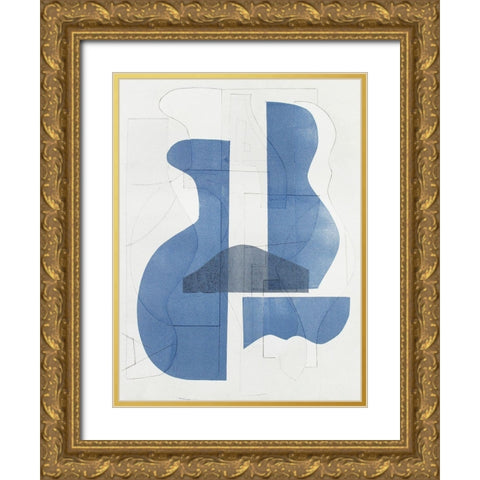Pottery Forms I Gold Ornate Wood Framed Art Print with Double Matting by Delamater, Rob