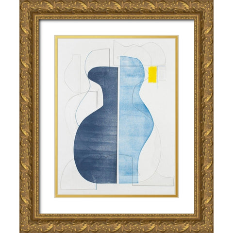 Pottery Forms IV Gold Ornate Wood Framed Art Print with Double Matting by Delamater, Rob