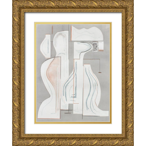Pottery Forms V Gold Ornate Wood Framed Art Print with Double Matting by Delamater, Rob