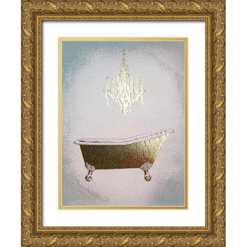 Gilded Bath I Gold Ornate Wood Framed Art Print with Double Matting by Popp, Grace