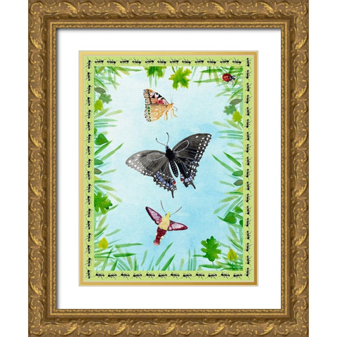 Bug Collector II Gold Ornate Wood Framed Art Print with Double Matting by Ludwig, Alicia