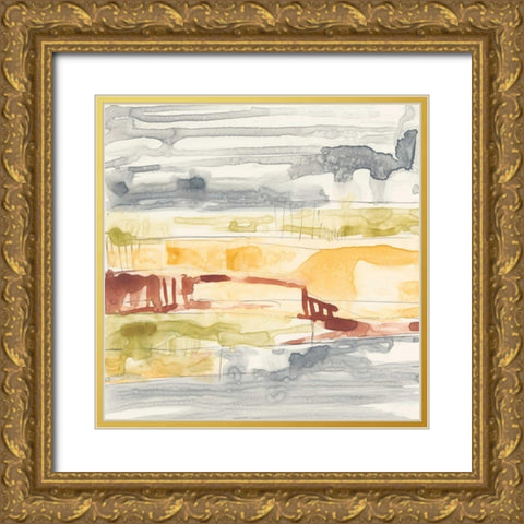 Tiered Layers I Gold Ornate Wood Framed Art Print with Double Matting by Goldberger, Jennifer