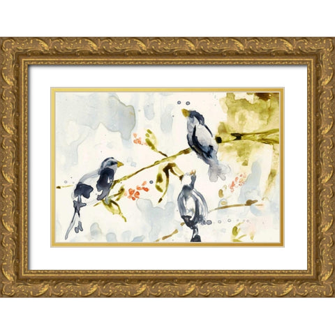 Morning Conversation I Gold Ornate Wood Framed Art Print with Double Matting by Goldberger, Jennifer
