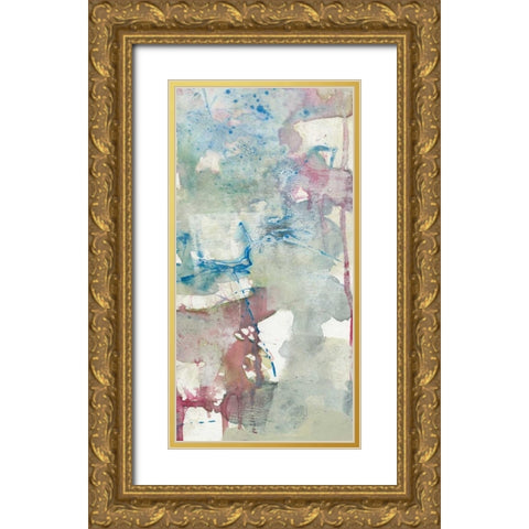 Swath of Color I Gold Ornate Wood Framed Art Print with Double Matting by Goldberger, Jennifer